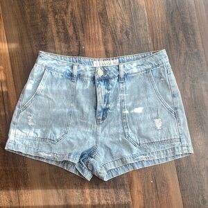 Indigo Rein Light Blue Distressed Jean Shorts